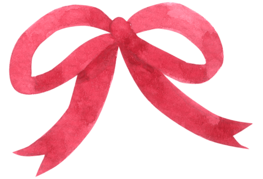 Ribbon Bow watercolor cartoon png