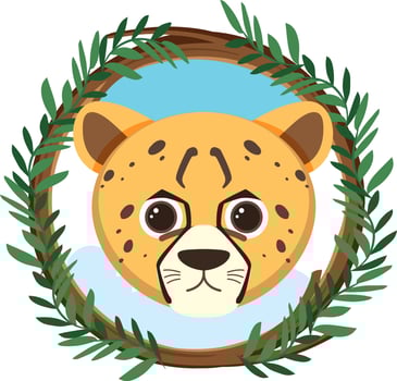 December cheetah day icon on white background vector