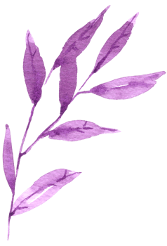 Violet leaf watercolor png