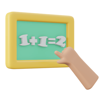 3D Rendering of math on tablet for kid back to school. 3d render illustration cartoon style. png