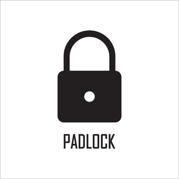 Padlock icon logo vector design