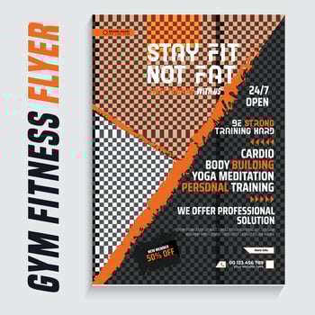Fitness Flyer Gym Health Yoga Poster Template Design Free Download vector