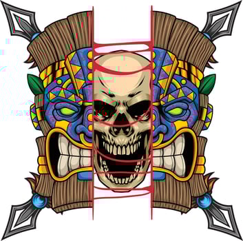 Tiki Mask 9.3 vector