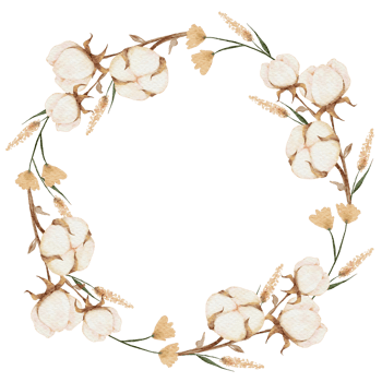 Flower wreath watercolor hand paint png