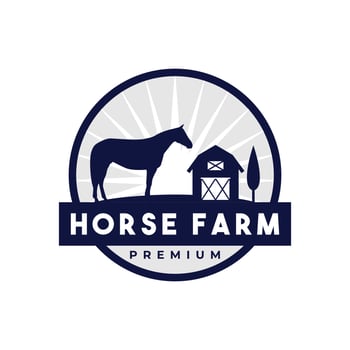 Cattle Farm Logo Design Template flat Vector