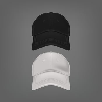 Black and white hat graphic design vector illustration