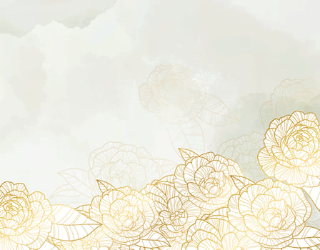 Hand drawn decorative flower frame vector