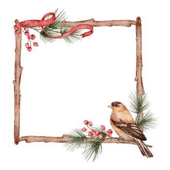 Christmas wreath watercolor png