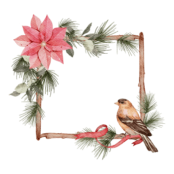 Christmas wreath watercolor png