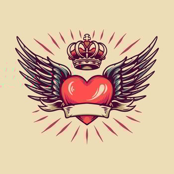 King Love Retro Illustration vector