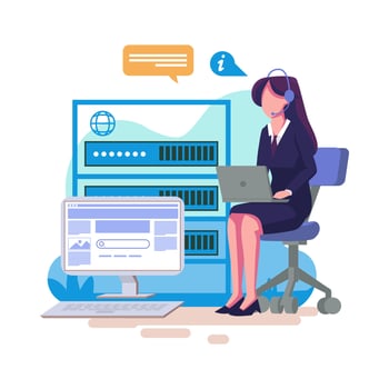 Management information system flat style illustration design vector