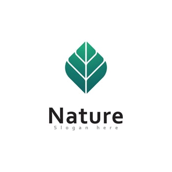 Green leaf nature element ecology vector design
