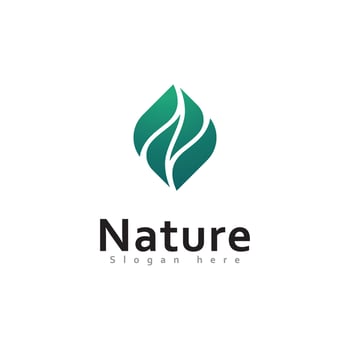 Green leaf nature element ecology vector design