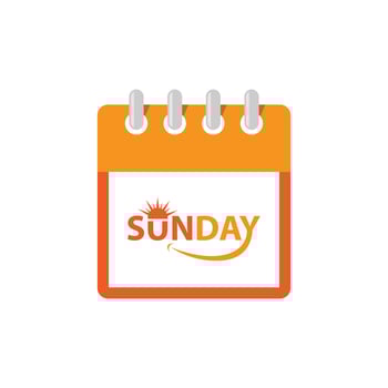 calendar icons for web design, calendar symbol, Sunday or holidays flat calendar vector