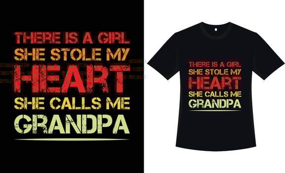 Typography grandpa t-shirt design vector