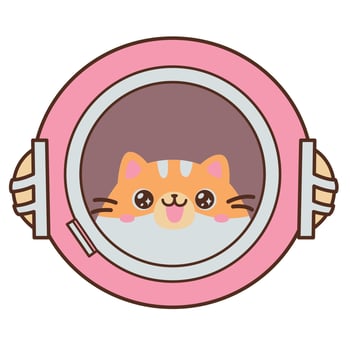 cute space hamster vector