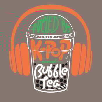 KPOP BUBBLE TEA vector