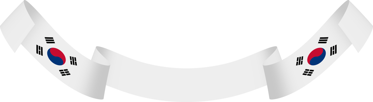 Korean flag ribbon independence day ornament png