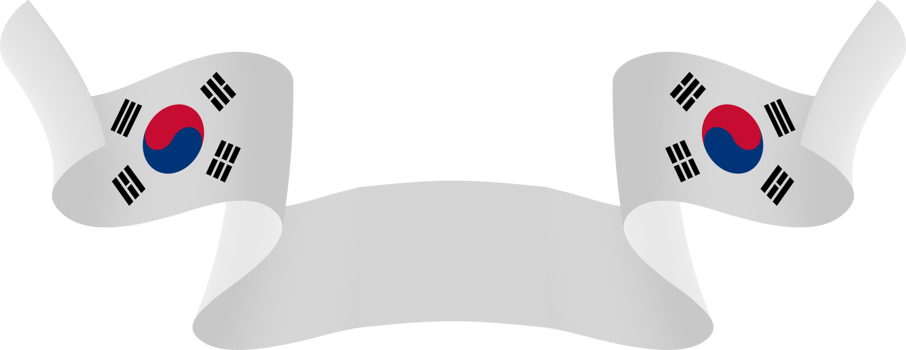 Korean flag ribbon independence day ornament png