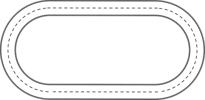 outline asphalt circuit frame with copy space vector
