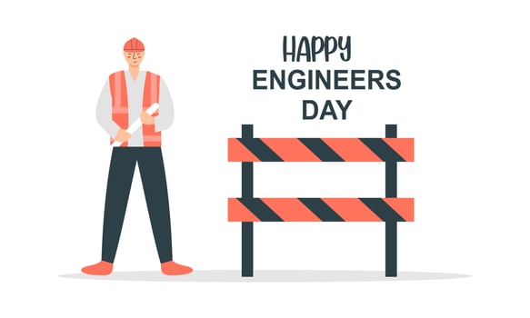 Engineering and construction illustrated. Happy engineers day vector