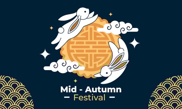 Mid autumn festival celebration illustration vector