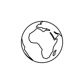 World, Earth, Global Thin Line Icon Vector Illustration Logo Template. Suitable For Many Purposes.