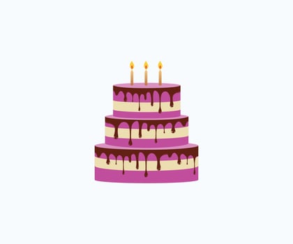 Cake Bakery Logo Vector, Birthday cake vector. vector