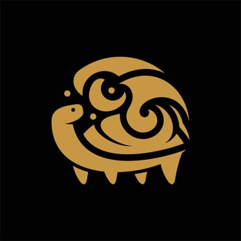 Tortoise Ornament Luxury Animal Logo vector
