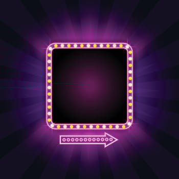 Cinema Retro with Sparking Color vector