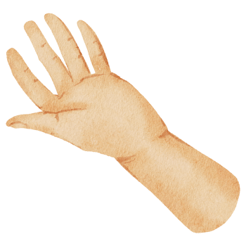 Watercolor hands gesture png
