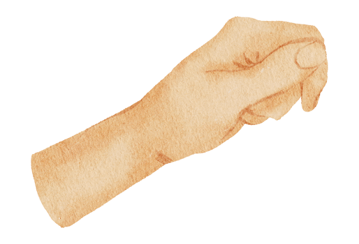 Watercolor hands gesture png