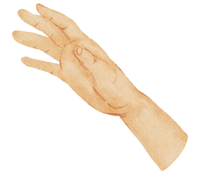 Watercolor hands gesture png