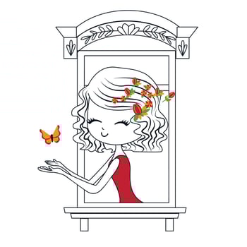 beautiful girl 4 vector