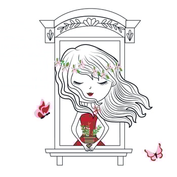 beautiful girl 3 vector