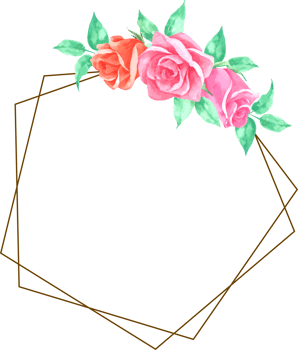 Flower wreath watercolor hand paint png