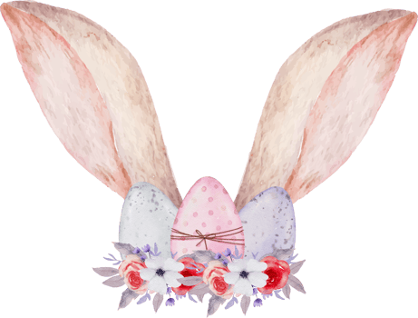 Easter cartoon watercolor png