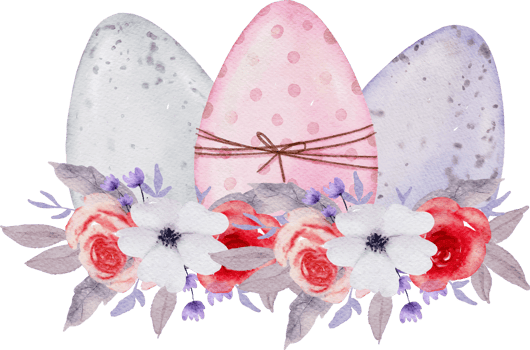 Easter cartoon watercolor png