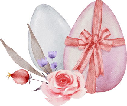 Easter cartoon watercolor png