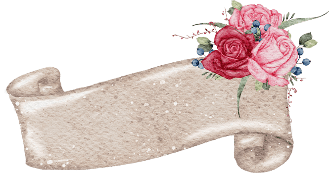 Ribbon banner watercolor png
