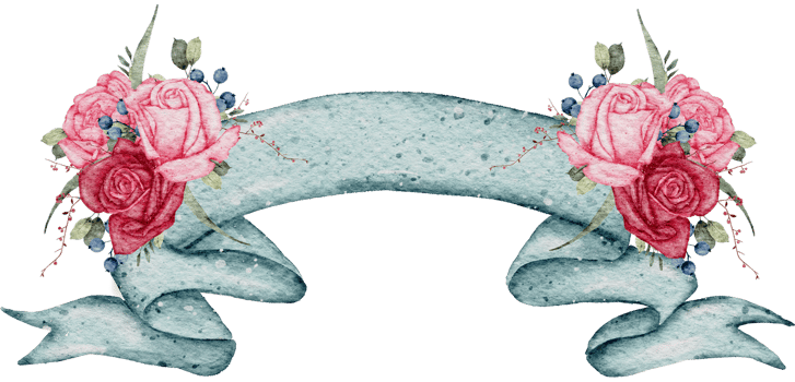 Ribbon banner watercolor png