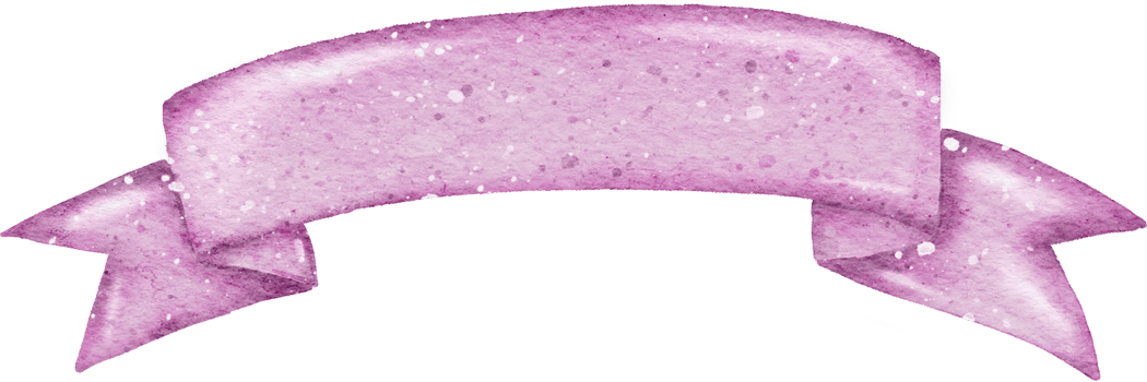 Ribbon banner watercolor png