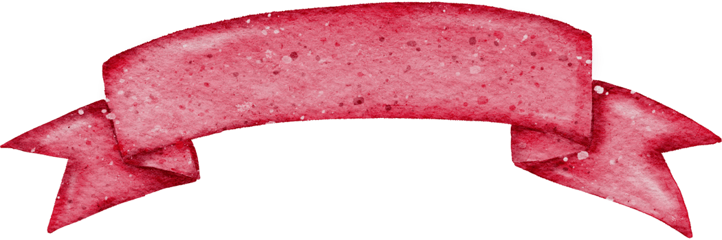 Ribbon banner watercolor png