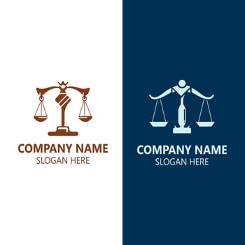 Justice Law logo icon template creative law firm illustration vector