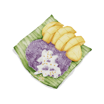 Thai Dessert watercolor hand paint png