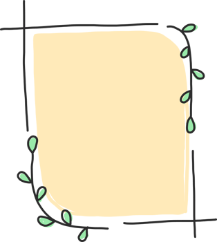 Flower wreath doodle png