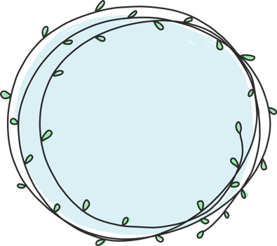 Flower wreath doodle png