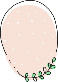 Flower wreath doodle png