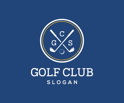 Golf Logo Design, Golf logo template design vector icon illustration, sports logo.