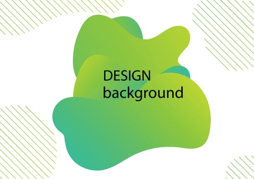 Modern fluid shape gradient green background with white space for presentation. vector